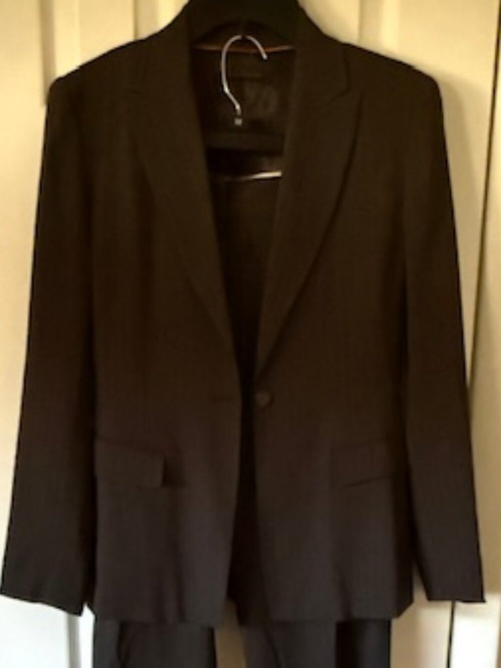 ELIE TAHARI soft brown pinstripe blazer